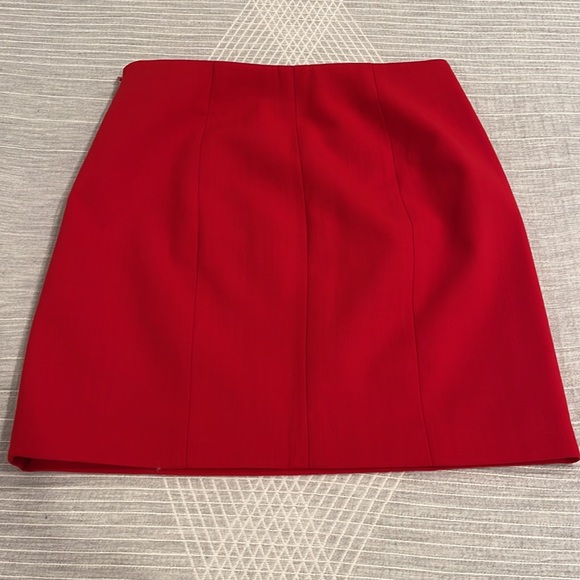 Ann Taylor Wool Blend Mini Skirt Red Size 00P - Picture 3 of 4